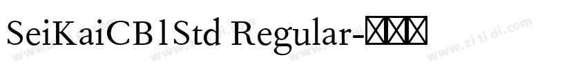 SeiKaiCB1Std Regular字体转换